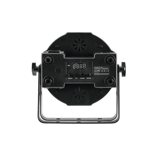 EUROLITE LED SLS-7 HCL Floor: Proiettore LED a 7 Colori con Effetti RGBWA/UV e Telecomando IR