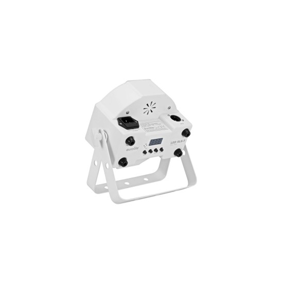 EUROLITE LED SLS-7 HCL Floor Bianco - Proiettore LED RGBWA/UV per Effetti Luce Professionali