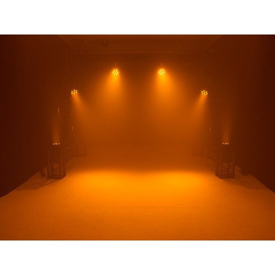 EUROLITE LED SLS-7 HCL Floor Bianco - Proiettore LED RGBWA/UV per Effetti Luce Professionali