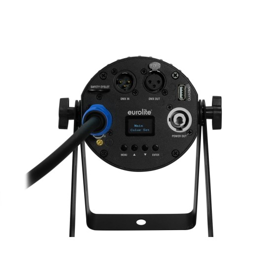 EUROLITE LED PST-40 QCL Spot: Proiettore LED RGBW con Effetti Luce DMX per Eventi