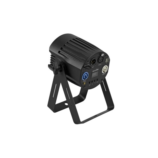 EUROLITE LED PST-40 QCL Spot: Proiettore LED RGBW con Effetti Luce DMX per Eventi