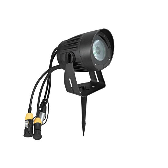 EUROLITE LED IP PST-40 QCL Spot: Proiettore LED da Esterno IP65 con Effetti Luce DMX
