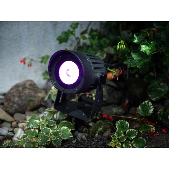 EUROLITE LED IP PST-40 QCL Spot: Proiettore LED da Esterno IP65 con Effetti Luce DMX