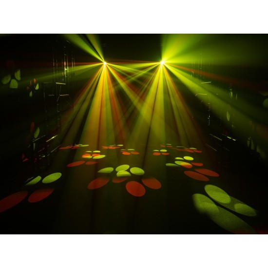 EUROLITE GoFlow 100: Gobo Flower LED Professionale con Effetti Stroboscopici