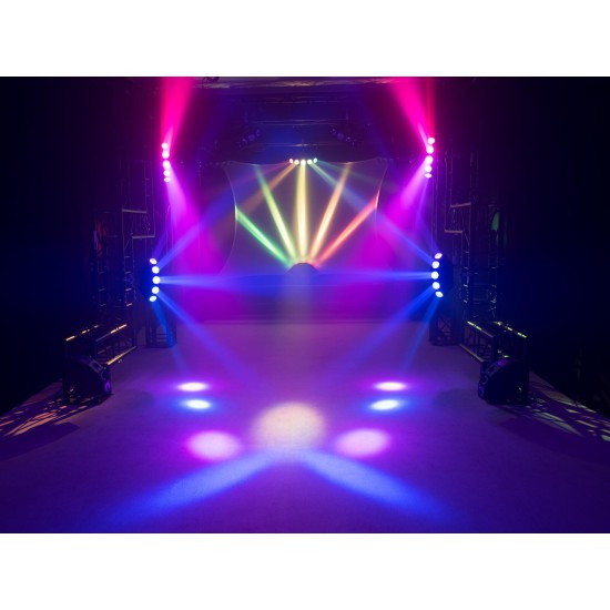 EUROLITE LED SCY-500 QCL: Proiettore a Fasci Luminosi RGBW per Effetti Scenografici