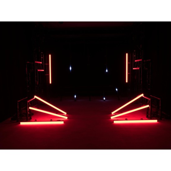 EUROLITE LED PR-100/32 DMX Pixel Rail Nero - Proiettore LED da Palco con Effetti Luce RGB