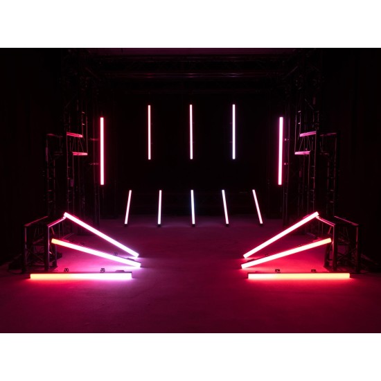 EUROLITE LED PR-100/32 DMX Pixel Rail Nero - Proiettore LED da Palco con Effetti Luce RGB