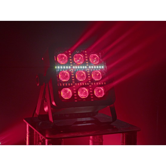 EUROLITE LED BP-9 Panel: Faretti RGBW+CW con Strobe e DMX