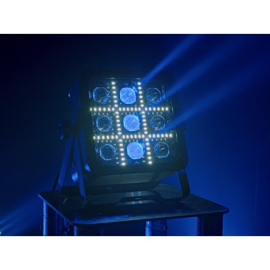 EUROLITE LED BP-9 Panel: Faretti RGBW+CW con Strobe e DMX