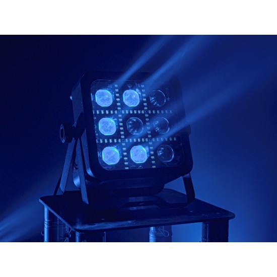 EUROLITE LED BP-9 Panel: Faretti RGBW+CW con Strobe e DMX