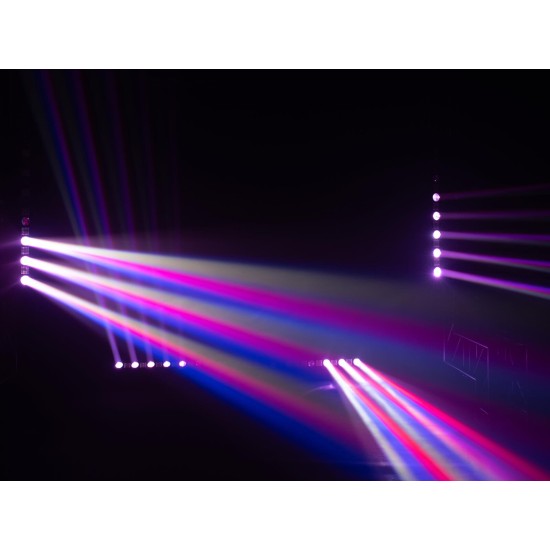 EUROLITE LED BAR-8 Swing QCL: Barra Effetto Luce Professionale con 8 Beams e Strobe