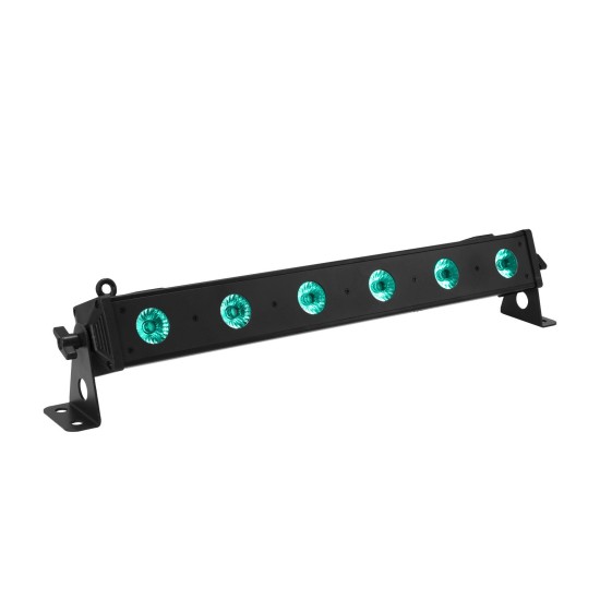 Barra LED EUROLITE BAR-6 QCL RGB+UV 60cm con 6 LED 4in1 da 4W, DMX e UV per effetti luce professionali