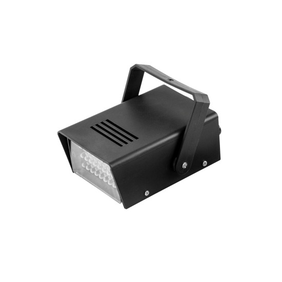 EUROLITE LED Disco Strobe Bianco Economico - Strobo Compatta con 24 LED e Velocità Regolabile
