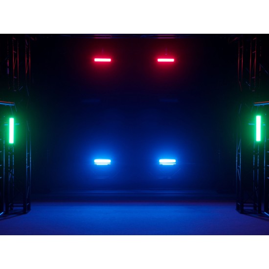 Lampada stroboscopica LED Strobe SMD PRO 132 DMX RGB strobo