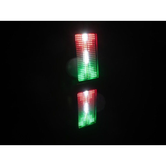 Strobo LED EUROLITE Mini Strobe ABL RGB CW 336 LED con DMX e Radiocomando, 65 gradi