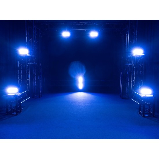 Strobo LED EUROLITE Mini Strobe ABL RGB CW 336 LED con DMX e Radiocomando, 65 gradi