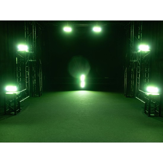 Strobo LED EUROLITE Mini Strobe ABL RGB CW 336 LED con DMX e Radiocomando, 65 gradi