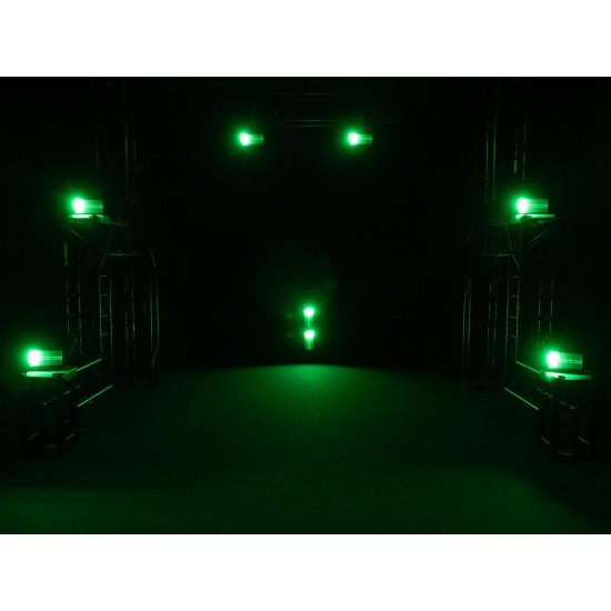 Strobo LED EUROLITE Mini Strobe ABL RGB CW 336 LED con DMX e Radiocomando, 65 gradi