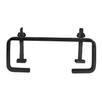 Gancio a C Eurolite TCH-50/20 Nero per Montaggio su Tubo 50 mm, Capacità 30 kg