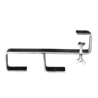 EUROLITE Gancio per Cavo Argento - Lungo per Tubo 50mm, Capacità 30kg