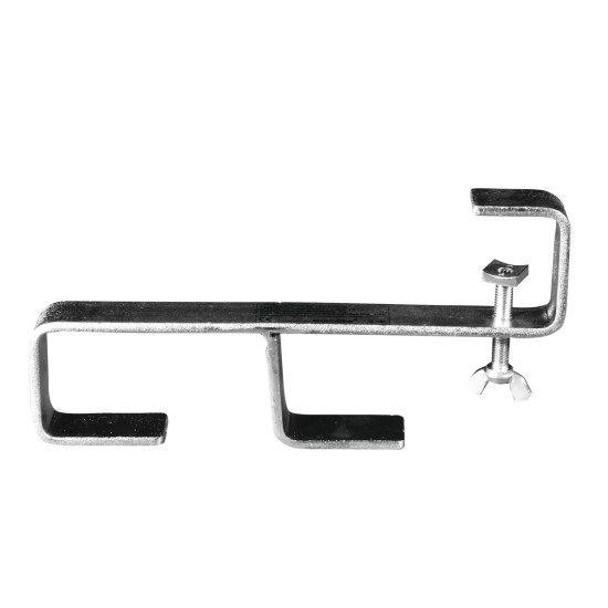 EUROLITE Gancio per Cavo Argento - Lungo per Tubo 50mm, Capacità 30kg