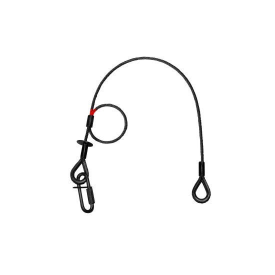 Corda di Sicurezza SAVEKING 5x600 Nera con Assorbimento Carico Impulsivo - Made in Germany