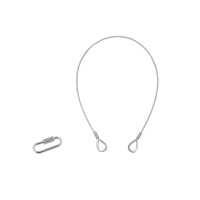 Corda di Sicurezza EUROLITE 3x600mm, 5 kg, Argento - Connettore Rapido B-90