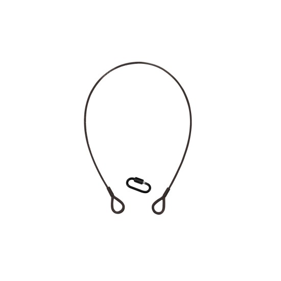 EUROLITE Corda di Sicurezza Nera 600x3 mm con Redancia, Max 5kg - Progettata per Fissaggio e Protezione