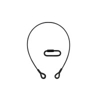 EUROLITE Corda di Sicurezza Nera 6x1000mm con Connettore Rapido, Supporta Fino a 35 kg