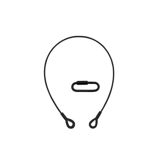 EUROLITE Corda di Sicurezza Nera 6x1000mm con Connettore Rapido, Supporta Fino a 35 kg