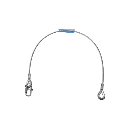 EUROLITE Corda di Sicurezza Argento UNV-5, 3x600mm per Illuminazione e Proiettori fino a 5 kg