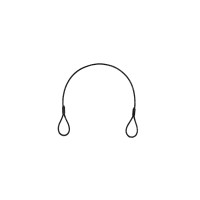 EUROLITE Cavo d'acciaio nero 400x3 mm con connettore rapido A-50