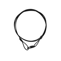 EUROLITE Corda d'Acciaio 900x3 mm Nero con Connettore Rapido A-200 - Sicurezza per Illuminazione Scenografica