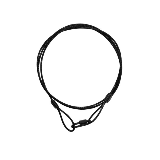 EUROLITE Corda d'Acciaio 900x3 mm Nero con Connettore Rapido A-200 - Sicurezza per Illuminazione Scenografica