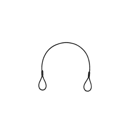 EUROLITE Corda d'Acciaio Nera 400x3 mm Senza Connettore - Sollevamento e Ancoraggio