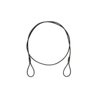 EUROLITE Corda d'Acciaio Nera 900x3 mm con Passanti - Senza Connettore