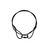 EUROLITE Corda d'Acciaio 900x4mm Nera con Connettore Rapido Tipo A-90 per Ancoraggio