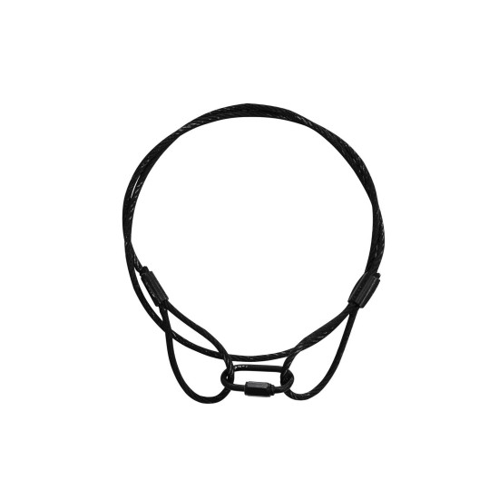 EUROLITE Corda d'Acciaio 900x4mm Nera con Connettore Rapido Tipo A-90 per Ancoraggio