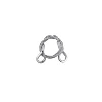 Corda di Sicurezza EUROLITE 600x3 mm Argento con Redancia - Certificata DIN per Uso Professionale