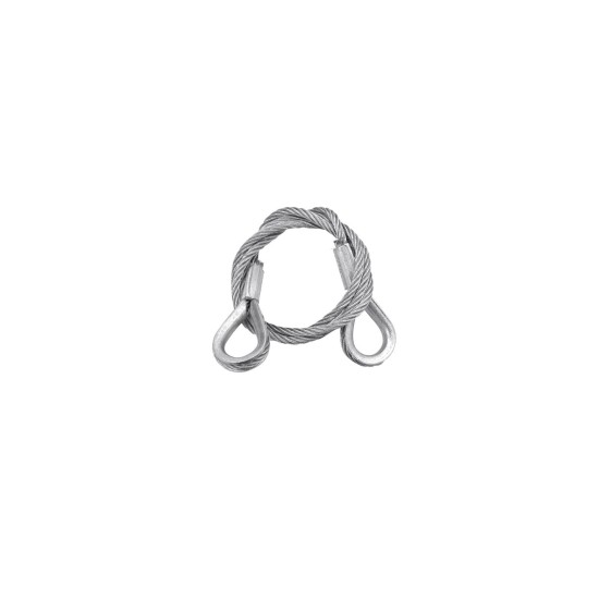 Corda di Sicurezza EUROLITE 600x3 mm Argento con Redancia - Certificata DIN per Uso Professionale