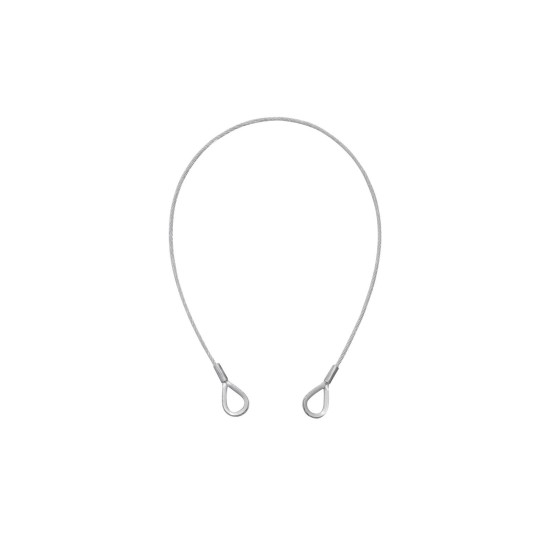 Corda di Sicurezza EUROLITE 600x3 mm Argento con Redancia - Certificata DIN per Uso Professionale