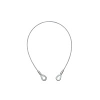 EUROLITE Corda di Sicurezza in Acciaio 1000x6mm Argento con Redancia - Norma DIN EN 12385-4
