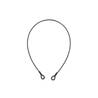 EUROLITE Corda di Sicurezza in Acciaio 1000x4mm Nera con Redancia - Certificata DIN