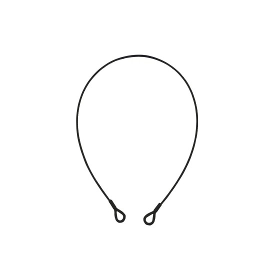 EUROLITE Corda di Sicurezza in Acciaio 1000x4mm Nera con Redancia - Certificata DIN