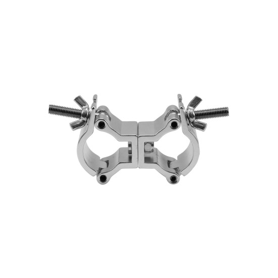 Morsetto Doppio Girevole EUROLITE DEC-30DL Argento per Tubo 35mm, Proiettori LED e Illuminazione Scenografica