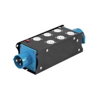 EUROLITE SAB-62X Distributore di corrente da palco con 6 uscite PowerCON e ingresso/uscita CEE 16A