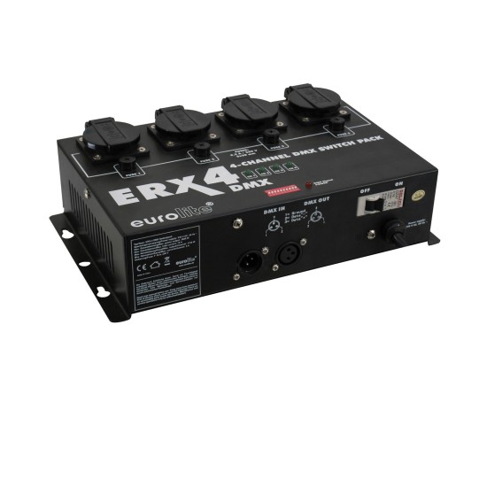 Centralina EUROLITE ERX-4 DMX Switch Pack - 4 Canali, 3680W, 16A Massimi