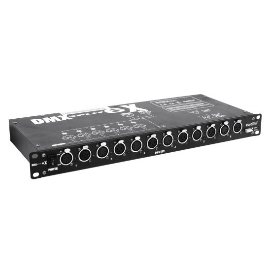 EUROLITE DMX Split 6X - Splitter DMX 6 Canali per Montaggio Rack