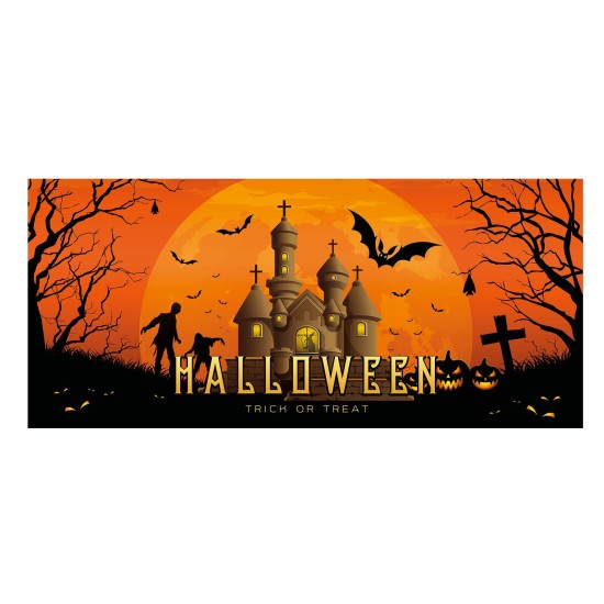 Banner di Halloween Europalms 400x180 cm - Decorazione Casa degli Spiriti