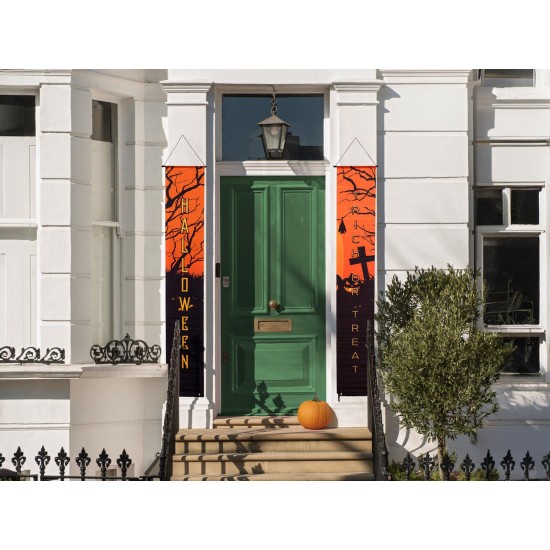 EUROPALMS Banner Halloween Casa degli Spiriti - Set Decorazioni Esterni 30x180 cm
